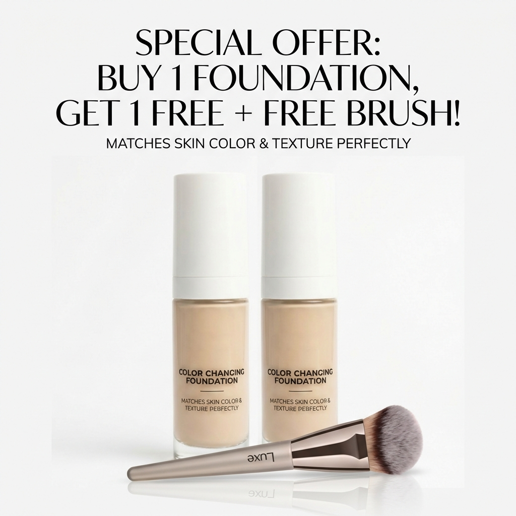 2 Color changing foundation + Free Foundation Brush